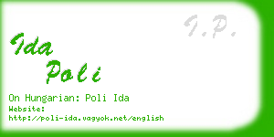 ida poli business card